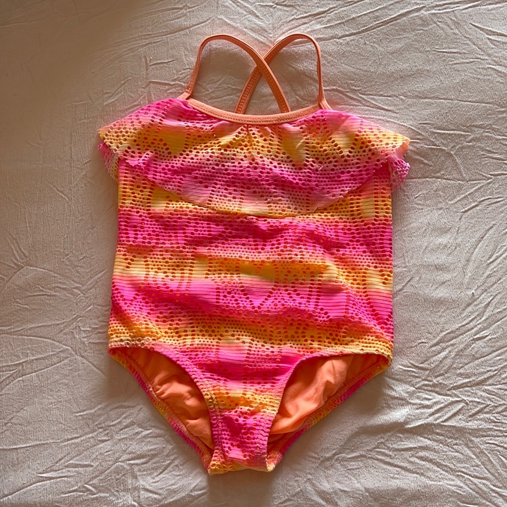 Pink and Orange Bathing Suit